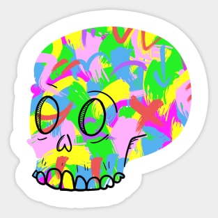 Rainbow Skull Boi Sticker